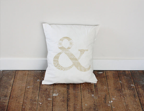 Owl ampersand Cushion cover Gold