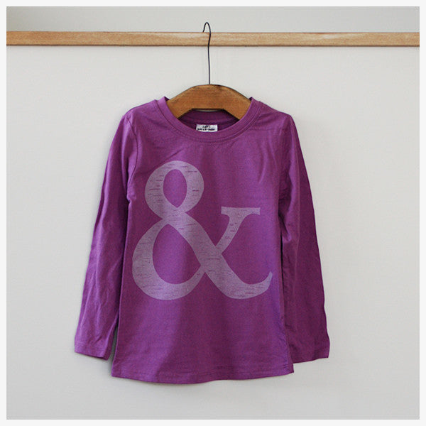 Plain ampersand Girls LS T-shirt Purple