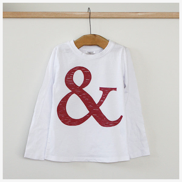 Plain ampersand Girls LS T-shirt White