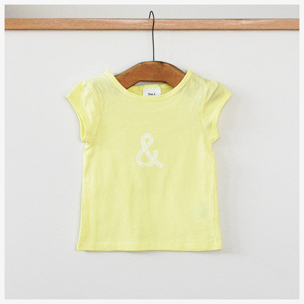 Rope ampersand Girls T-shirt Lemon yellow
